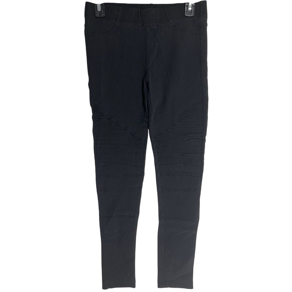 Roma Concept Pull On Pants Women Size M Black Skinny Mid Rise Stretch Office